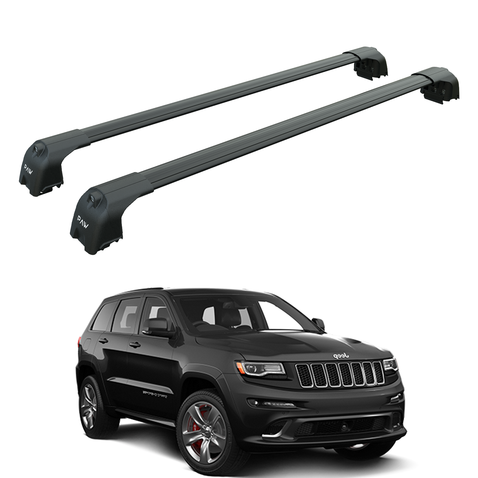 For Jeep Grand Cherokee WK2 SRT 2011-2020 Roof Rack Cross Bars Flush Rail Black For Jeep Grand Cherokee WK2 SRT 2011-2020 Roof Rack Cross Bars Flush Rail Black